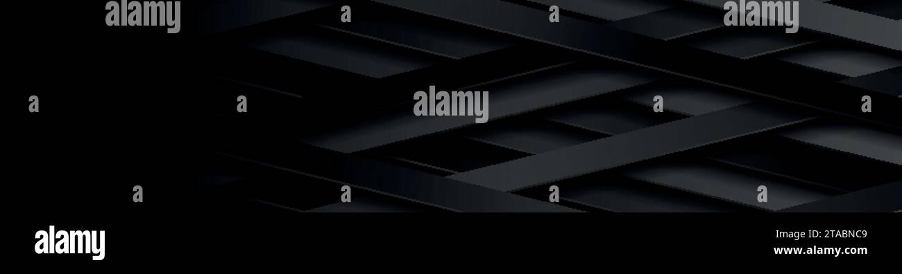 Black stripes abstract technology geometric background. Vector banner ...