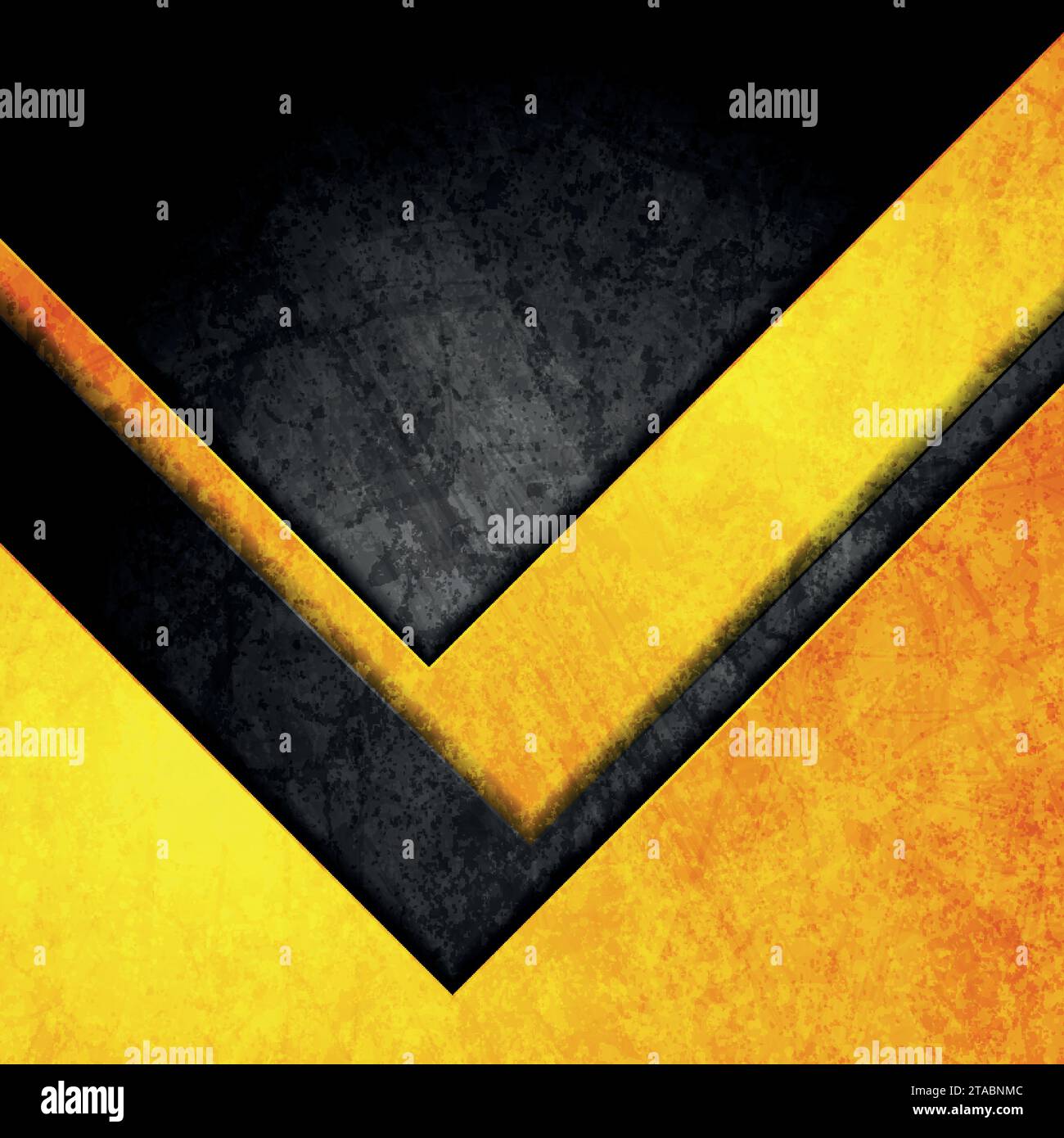 Black orange geometric abstract tech grunge background. Vector design Stock Vector