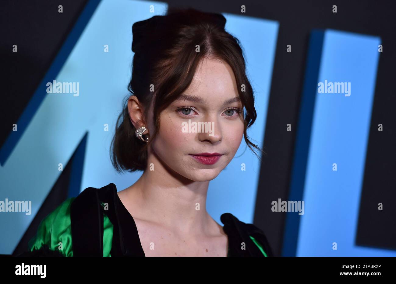 Emma Myers arrives at the premiere of 