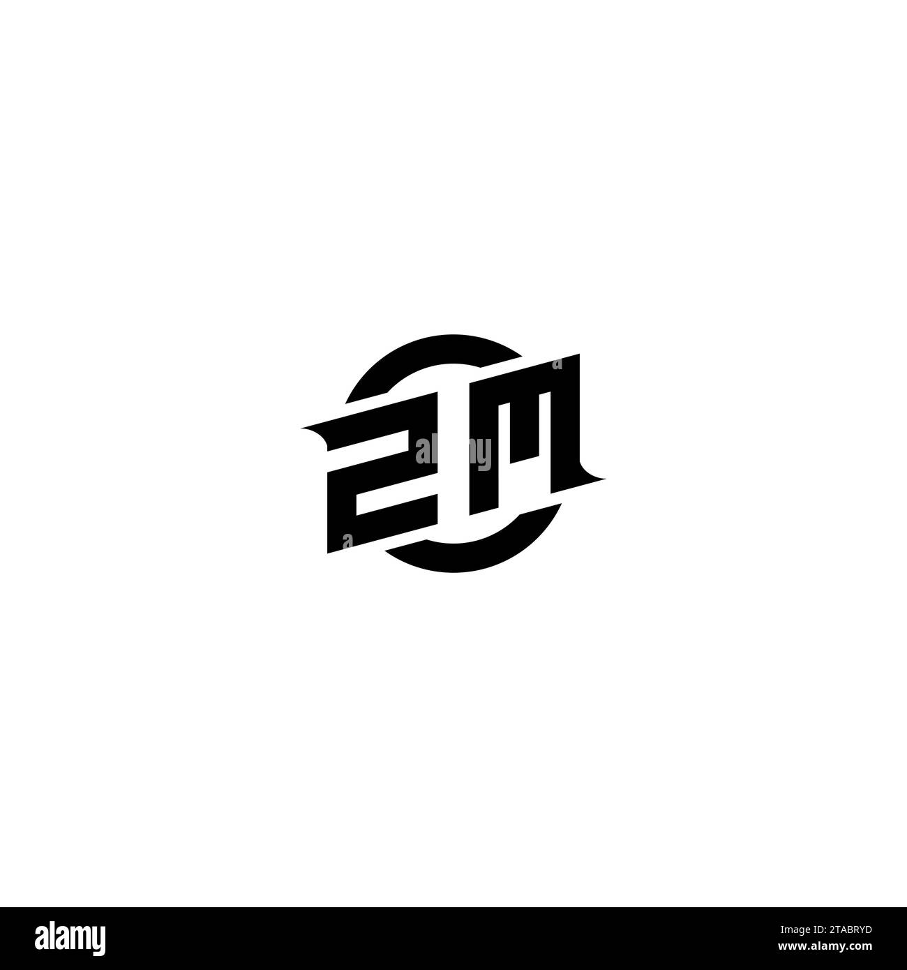 ZM initial game logo, banner design for your e-sports or streaming team Stock Vector