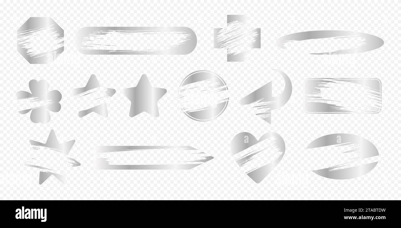 Instant scratch lottery ticket shapes set with scrape texture template