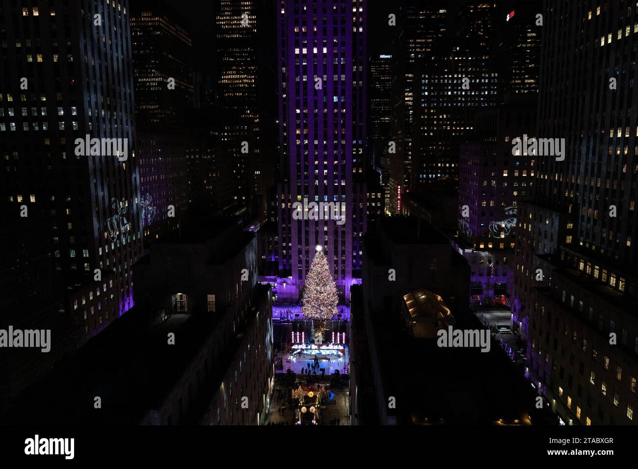 2023 Rockefeller Center Christmas Tree lighting ceremony held in New York on November 29, 2023