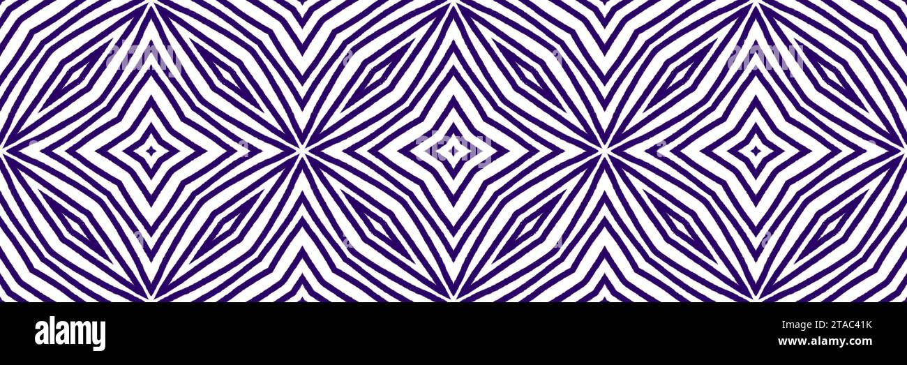 Geometric seamless pattern. Purple symmetrical kaleidoscope background. amazing decorative design element for background. Hand drawn geometric seamles Stock Photo