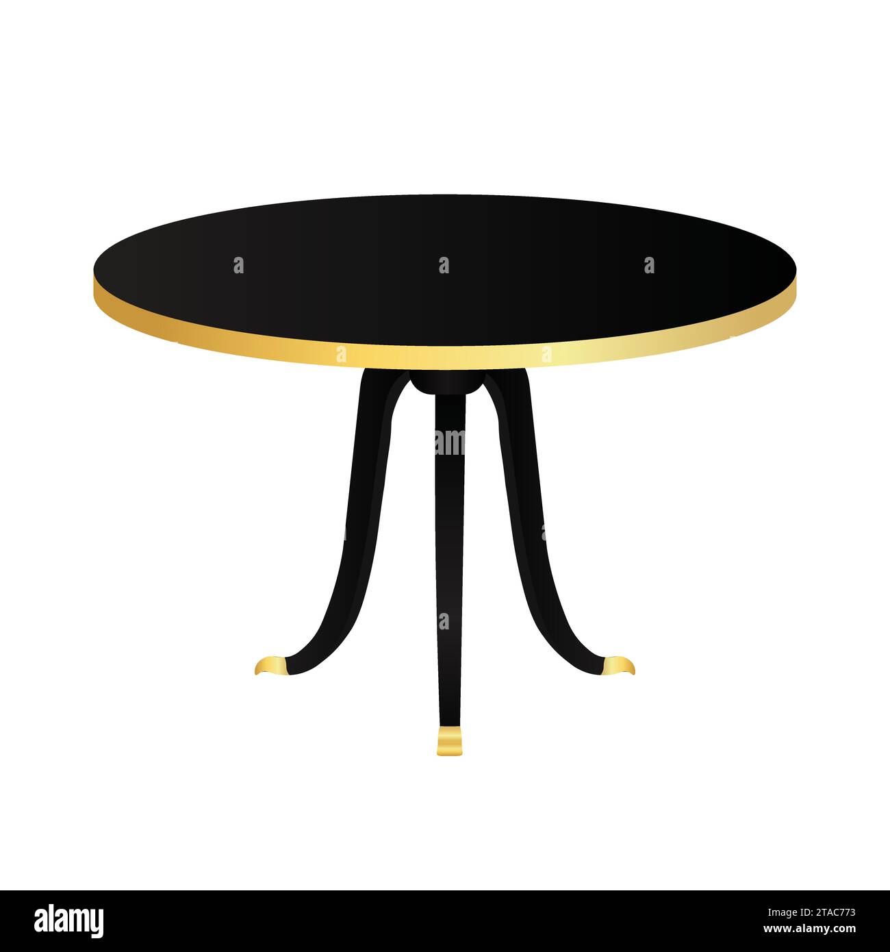 Round dining table in Stock Vector Images Alamy