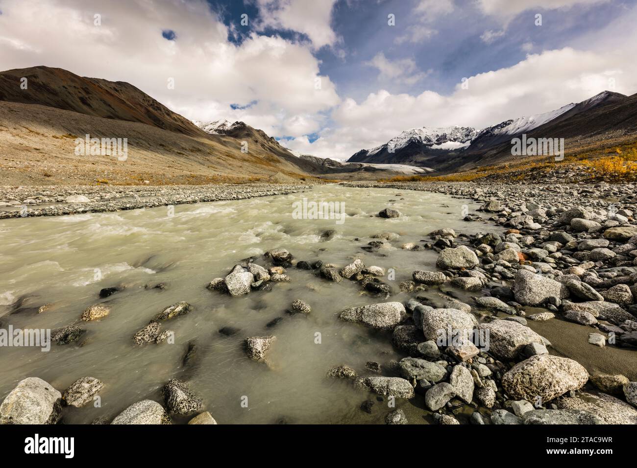 View of stream, Alaska Stock Photo