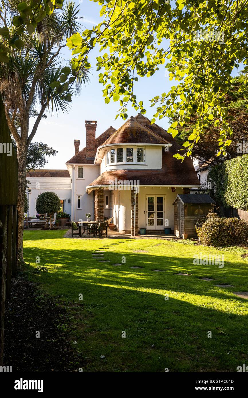 Skillfully extended 1930s Arts and Crafts style home. Hove, East Sussex, UK. Stock Photo