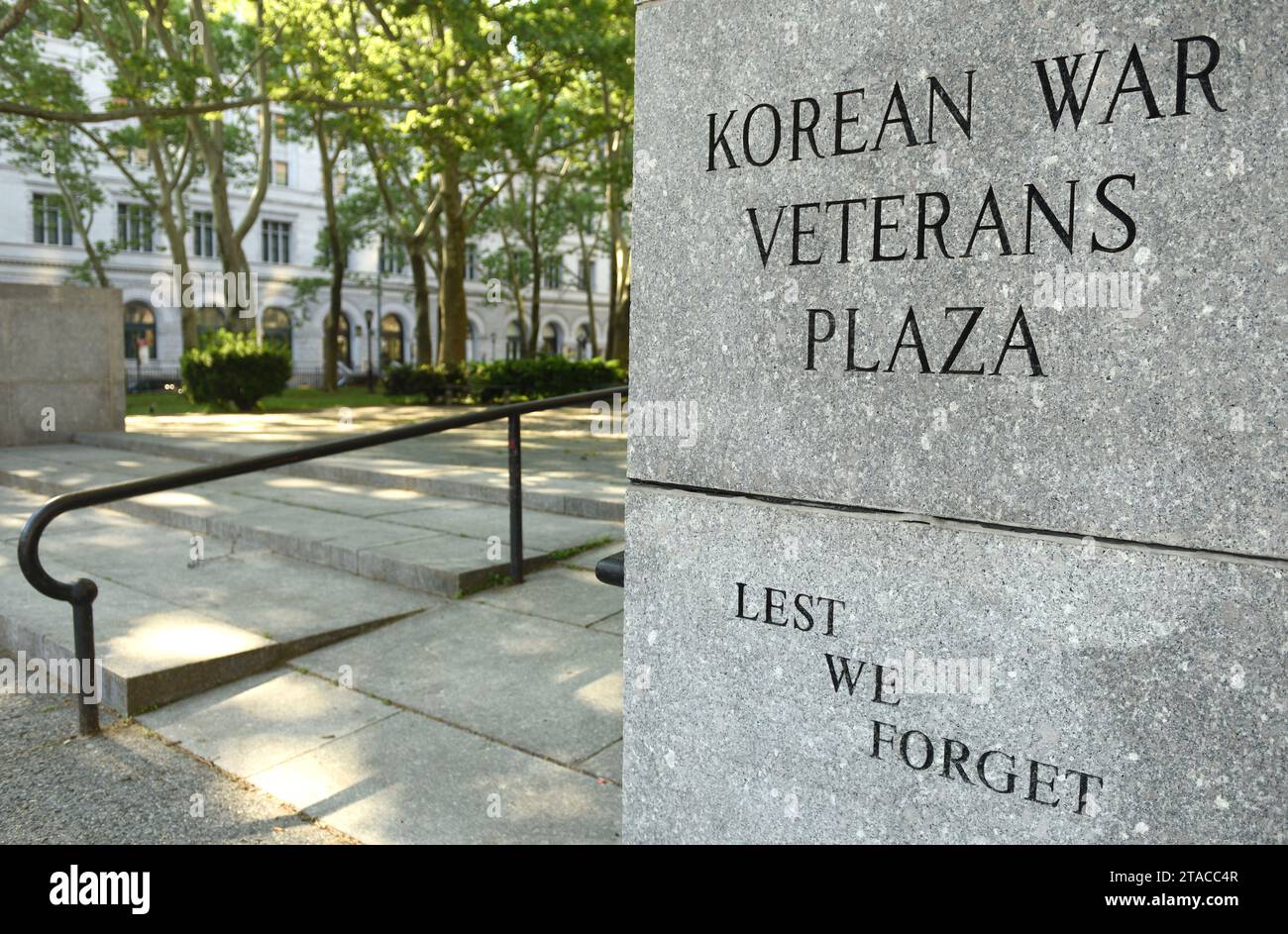 New York USA May 25 2018 Korean War Veterans Plaza In Brooklyn new-york-usa-may-25-2018-korean-war-veterans-plaza-in-brooklyn