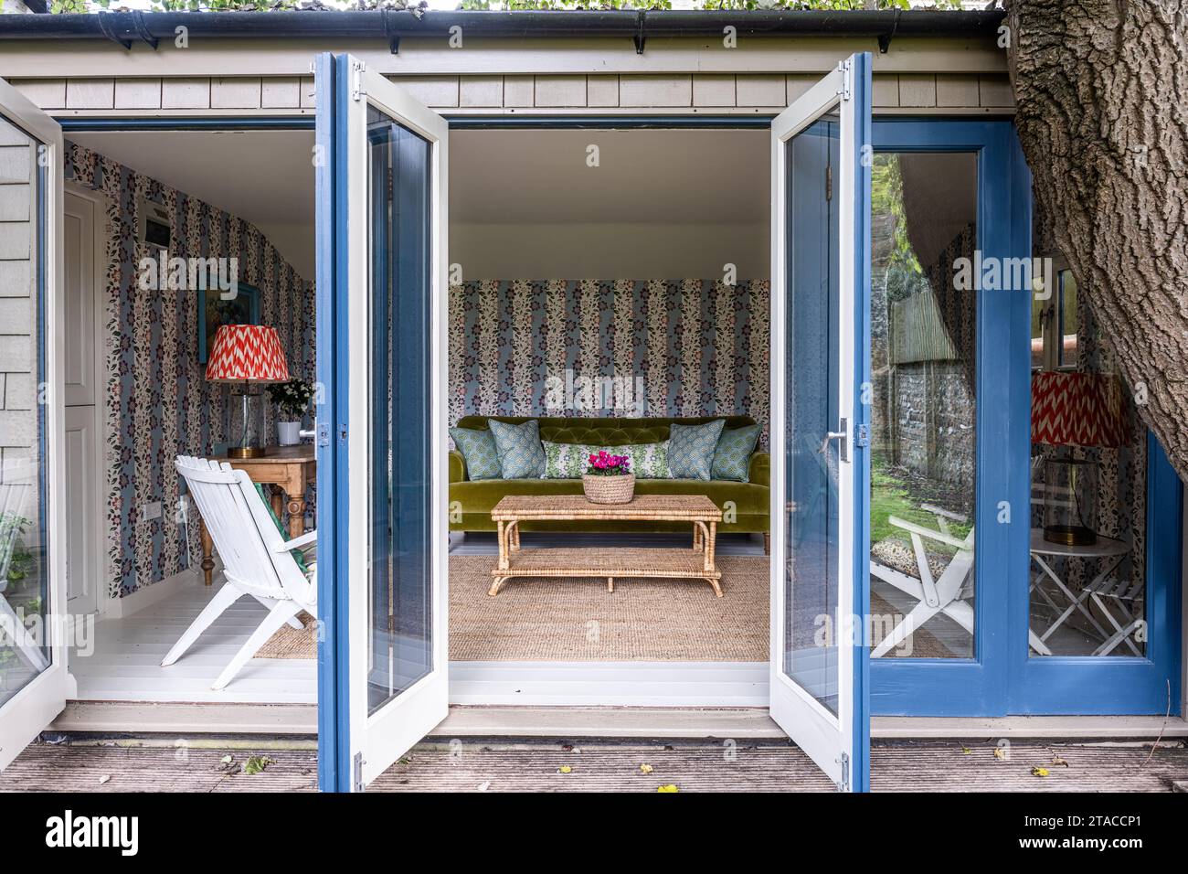 Wallpaper by Eloise Home in 1930s Arts and Crafts style garden room ...