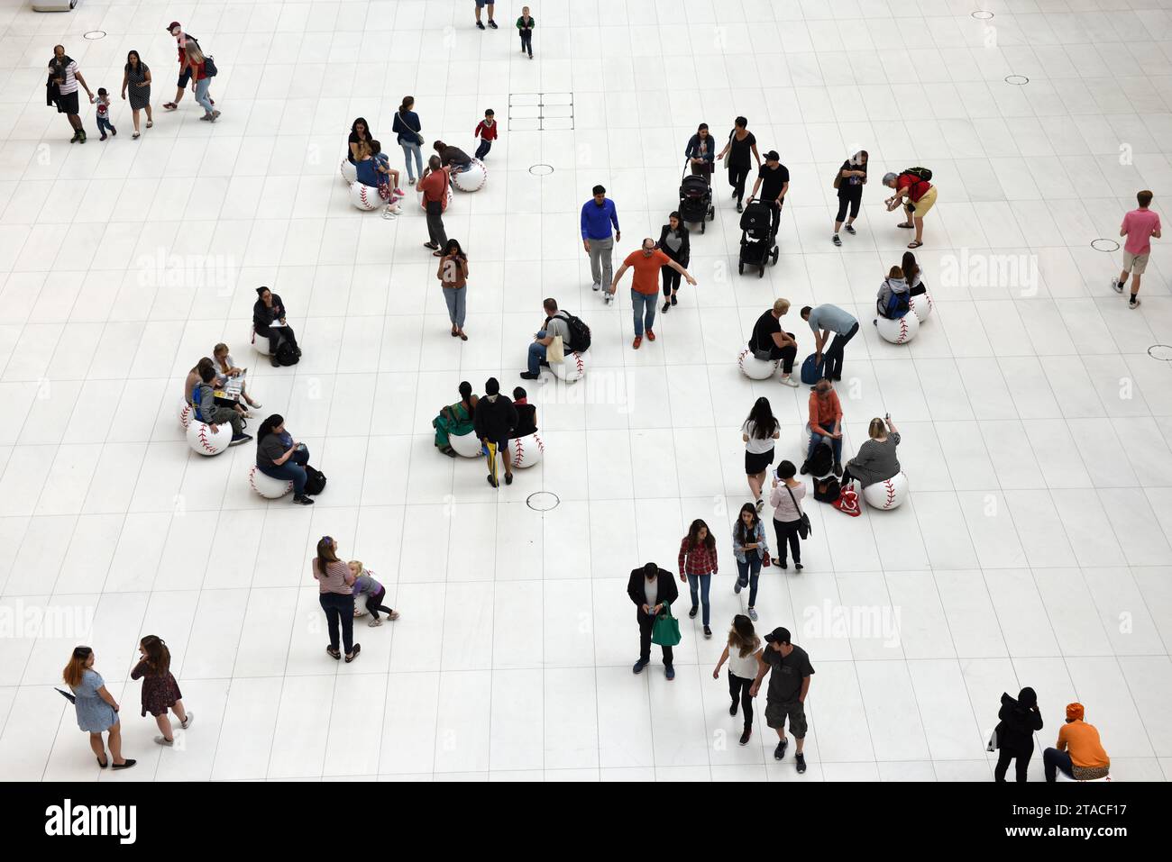New York, USA - June 10, 2018: People in Westfield World Trade Center in New York City. Stock Photo