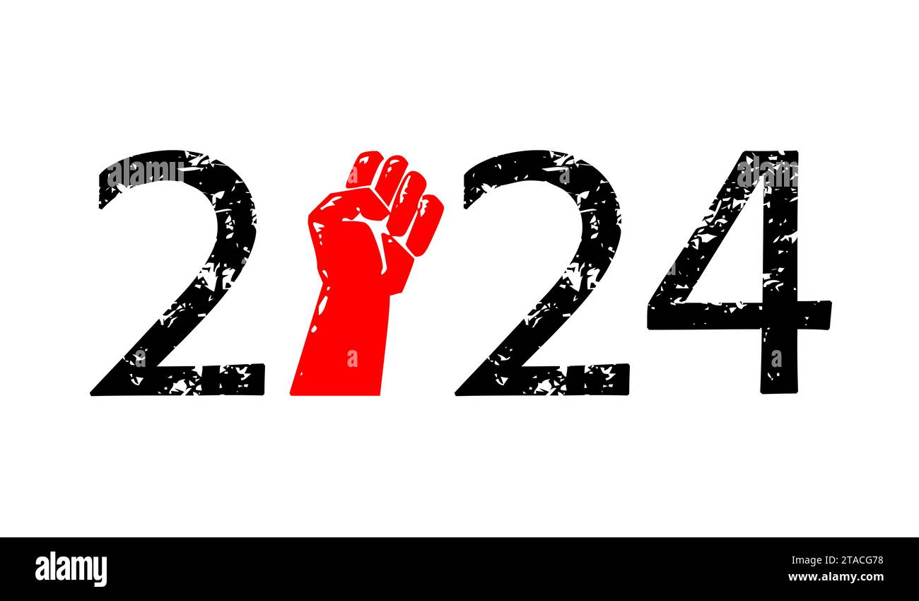 Fist 2024 symbol icon Stock Photo Alamy