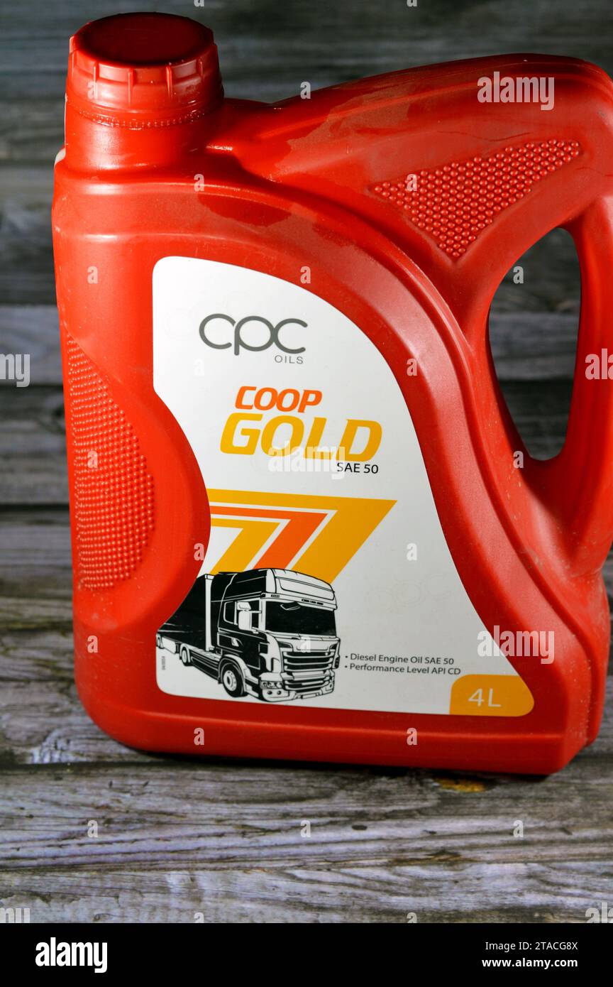 Cairo, Egypt, October 13 2023 CPC Cooperation Coop Gold Motor Oil 4