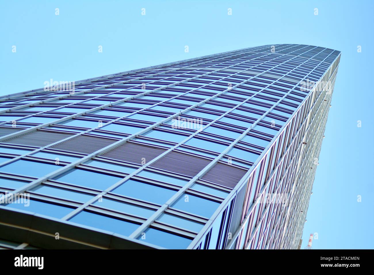 Modern office building in the city with windows and steel and aluminum ...