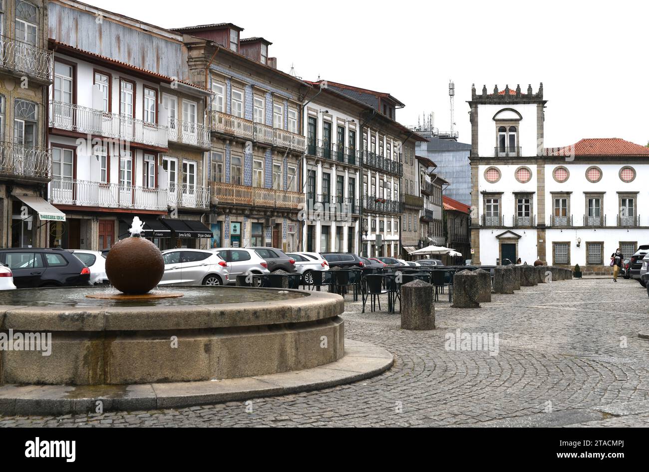 Guimaraes, Largo da Misericordia or Largo Joao Franco. Braga, Portugal. Stock Photo