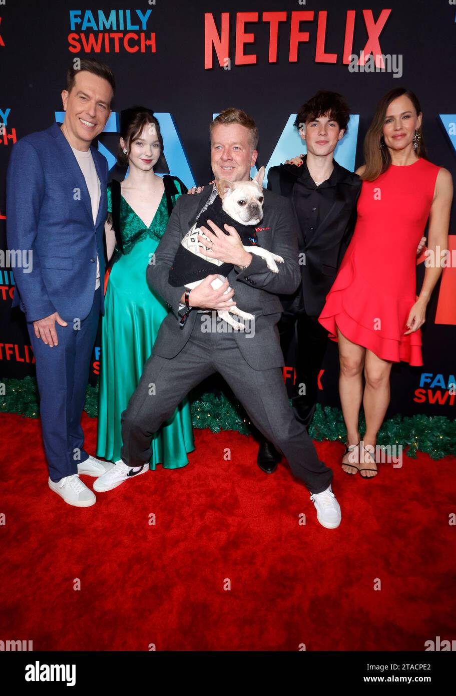 Los Angeles, Ca. 29th Nov, 2023. Ed Helms, Emma Myers, McG, Brady Noon