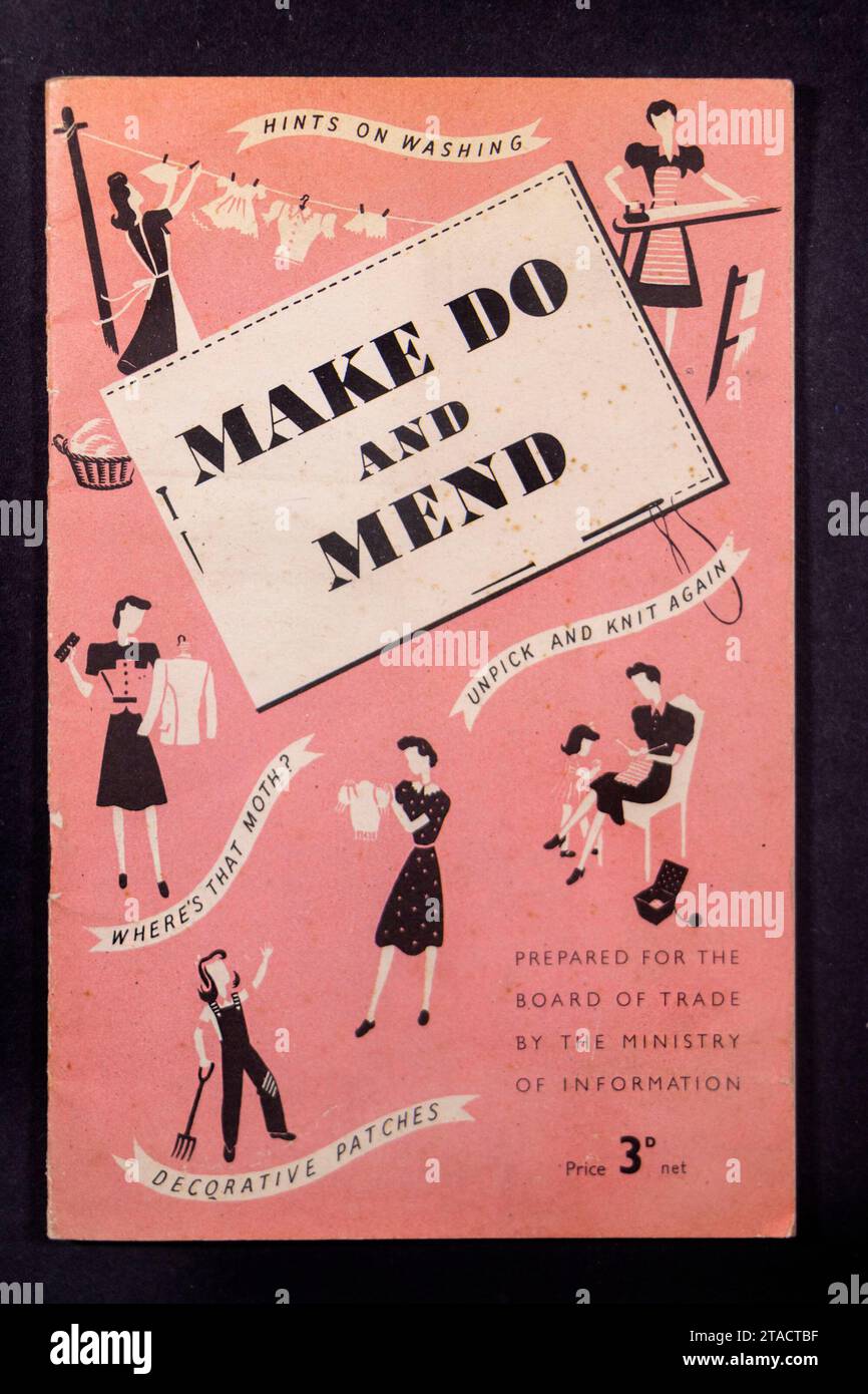 vintage cover make do and mend leafet brochure publication with