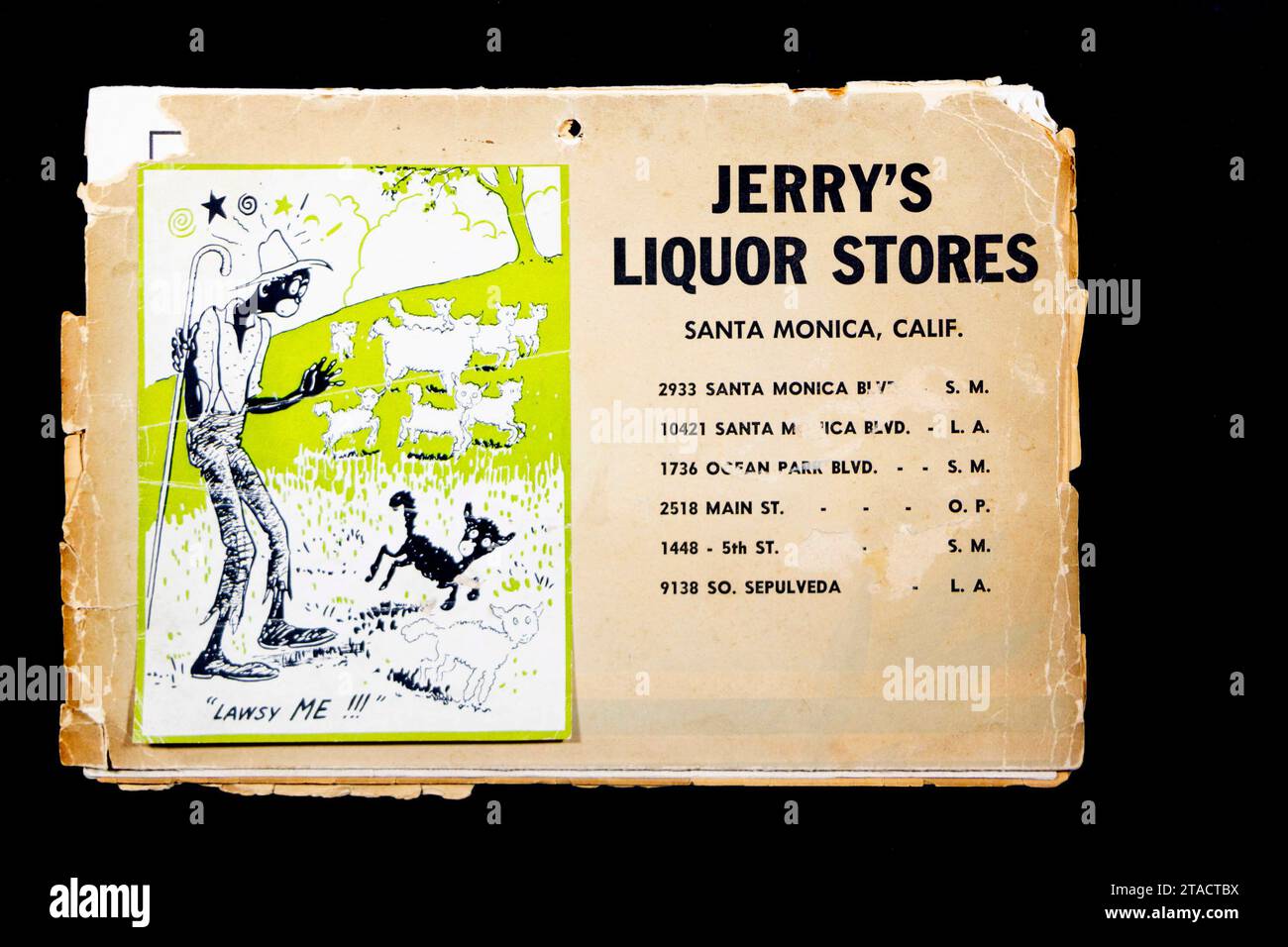 cover vintage cocktail guide from jerry's liquor stores santa monica