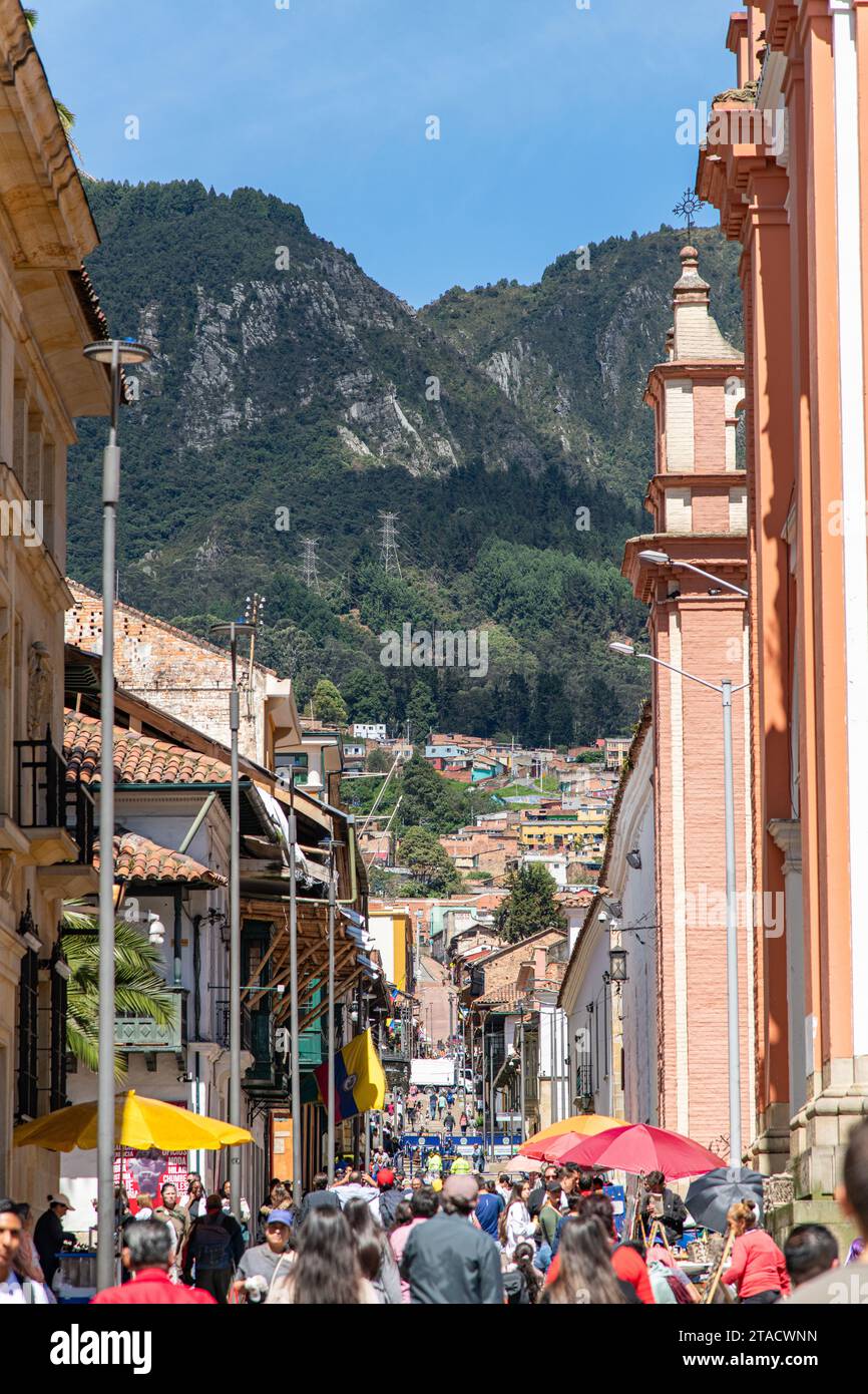 A street in Bogotá, Colombia Stock Photo