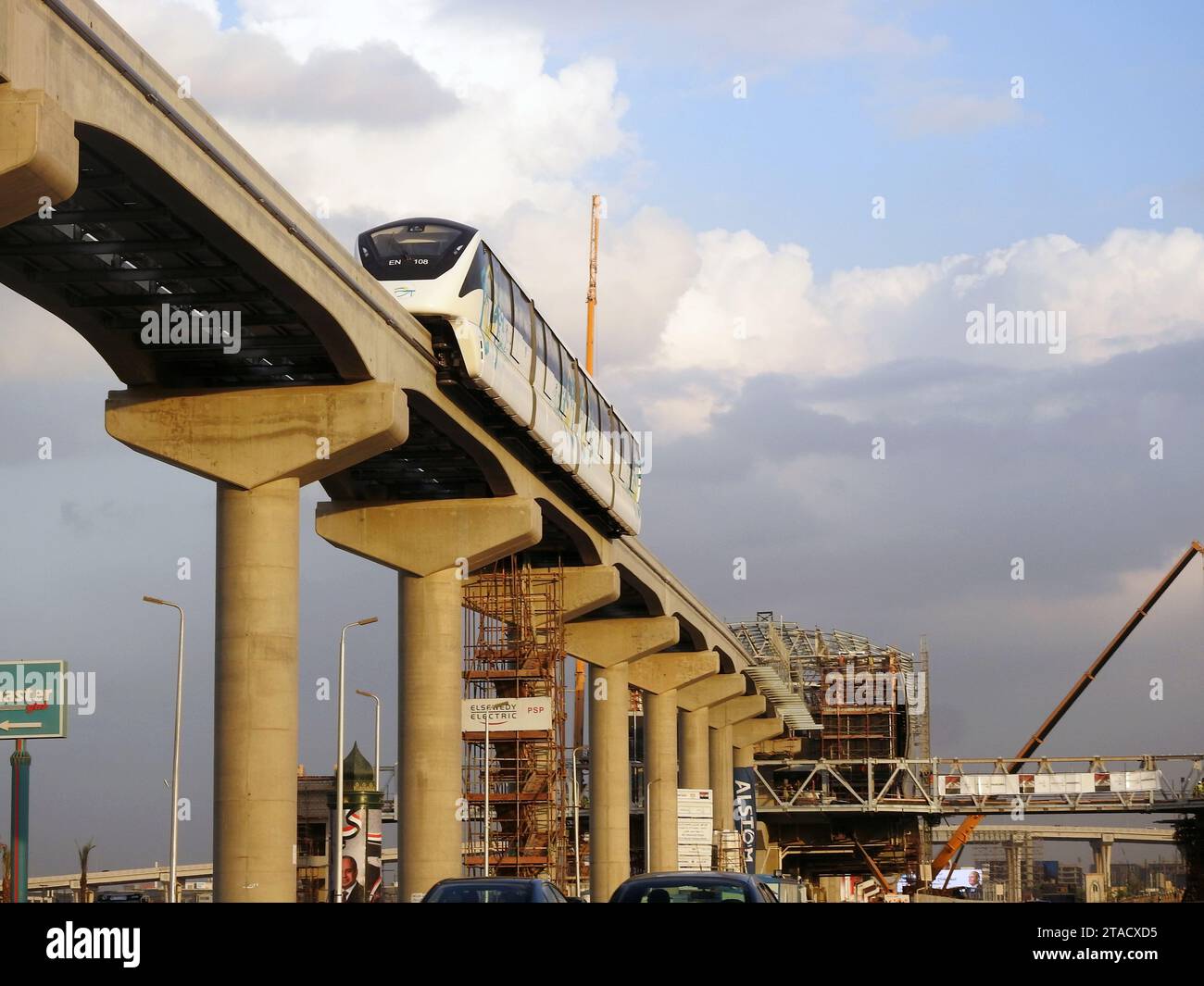 Cairo Egypt November 14 2023 Egypt Monorail On Its Track In Front Of Cairo Egypt November 14 2023 Egypt Monorail On Its Track In Front Of