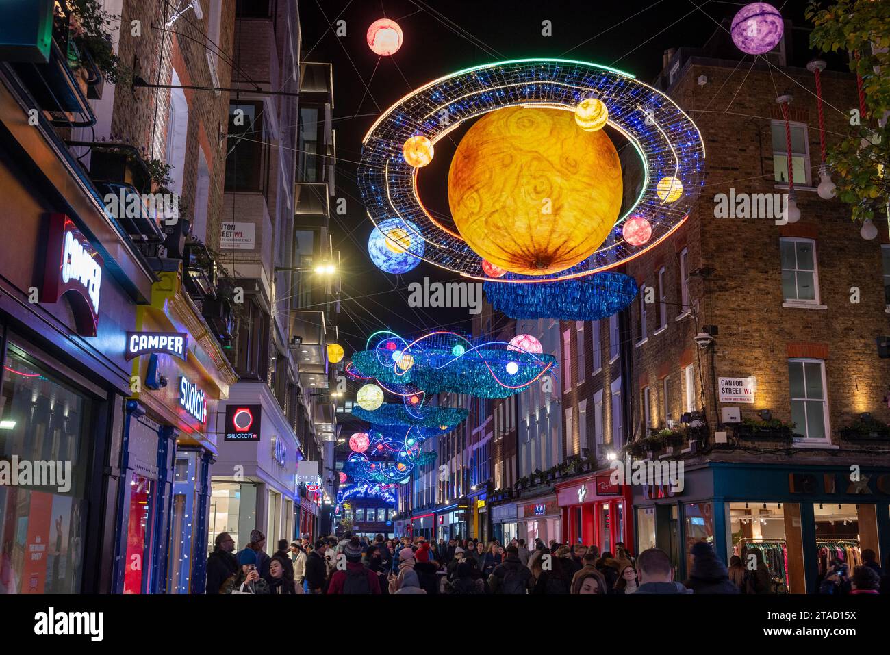Christmas lights on Carnaby Street, London, UK, 2023 Stock Photo Alamy
