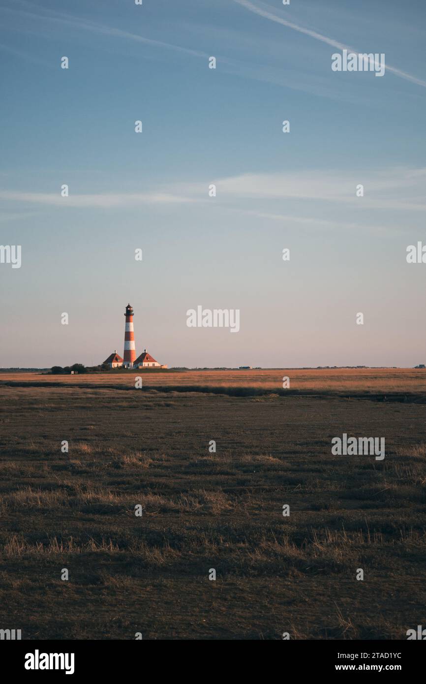 Leuchtturm Westerhever Stock Photo