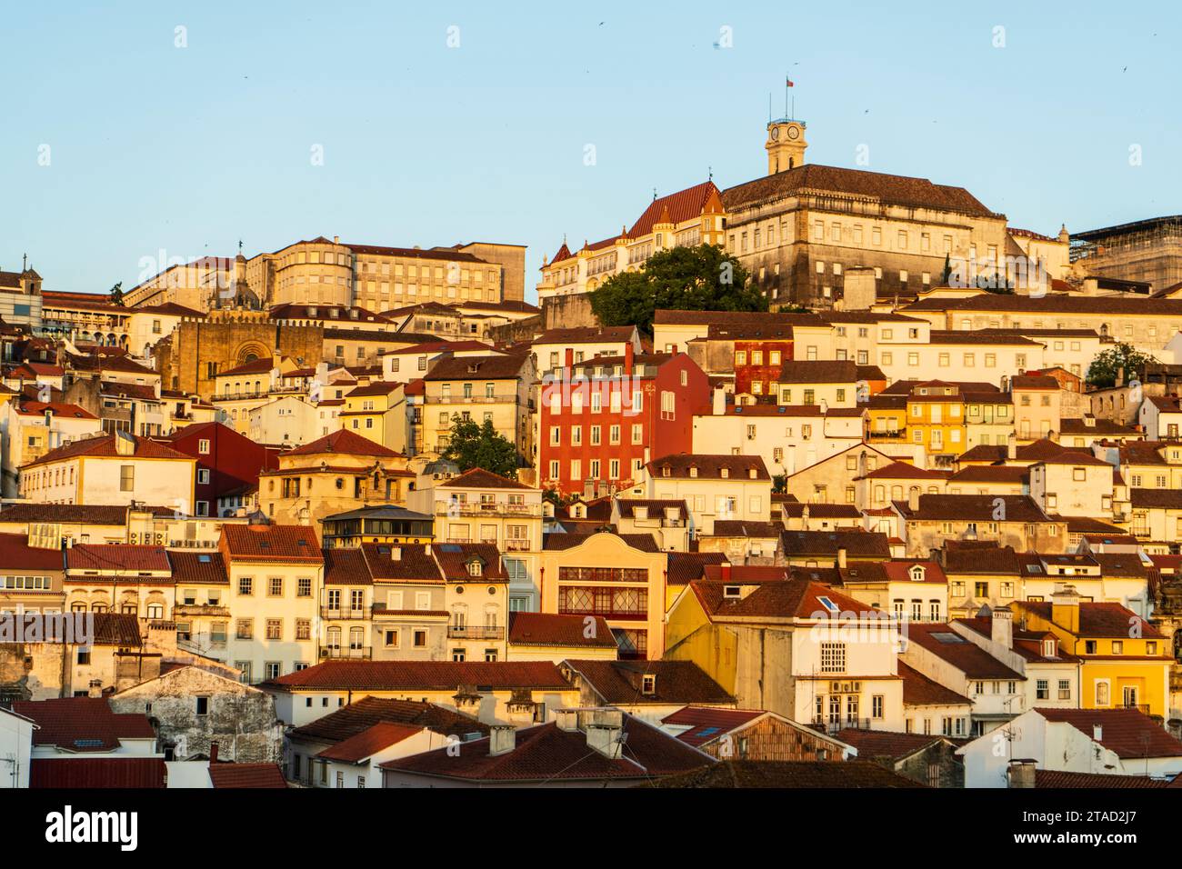 Coimbra , view on the famous university Stock Photo