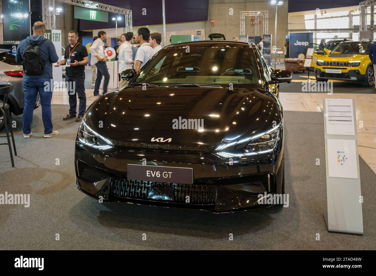 Lisbon, Portugal May 12, 2023 Kia EV6 GT electric car on display at