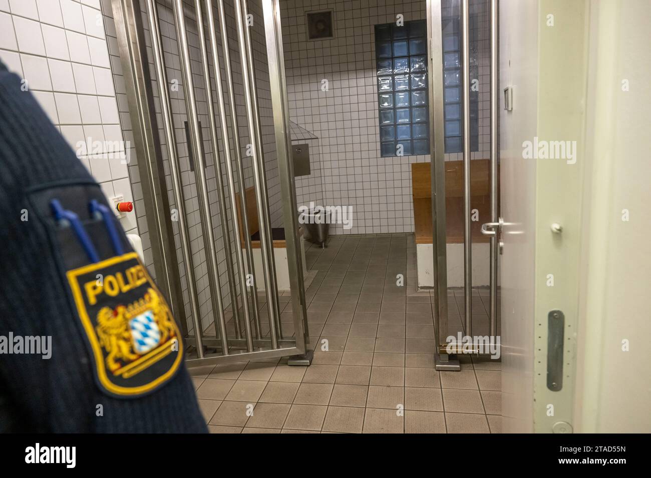Munich, Germany. 22nd Nov, 2023. A police officer stands in front of a