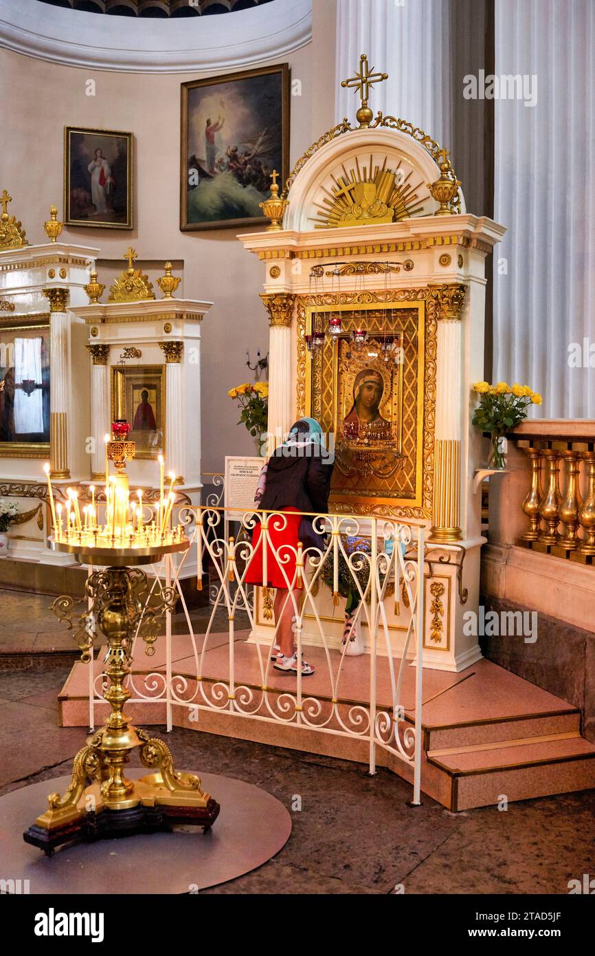 St. Petersburg Russia. Alexander Nevsky Lavra Monastery Church Stock ...