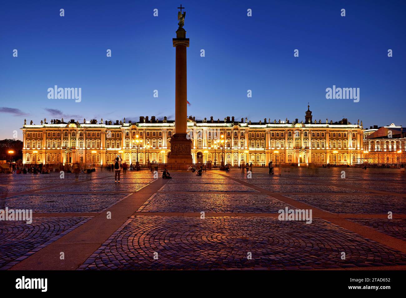 St. Petersburg Russia. Winter Palace in Palace Square Stock Photo