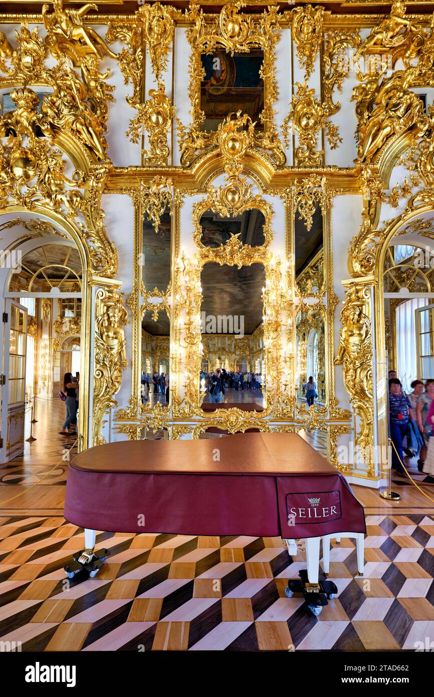 St. Petersburg Russia. Catherine Palace Tsarkoe Selo in Pushkin Stock Photo