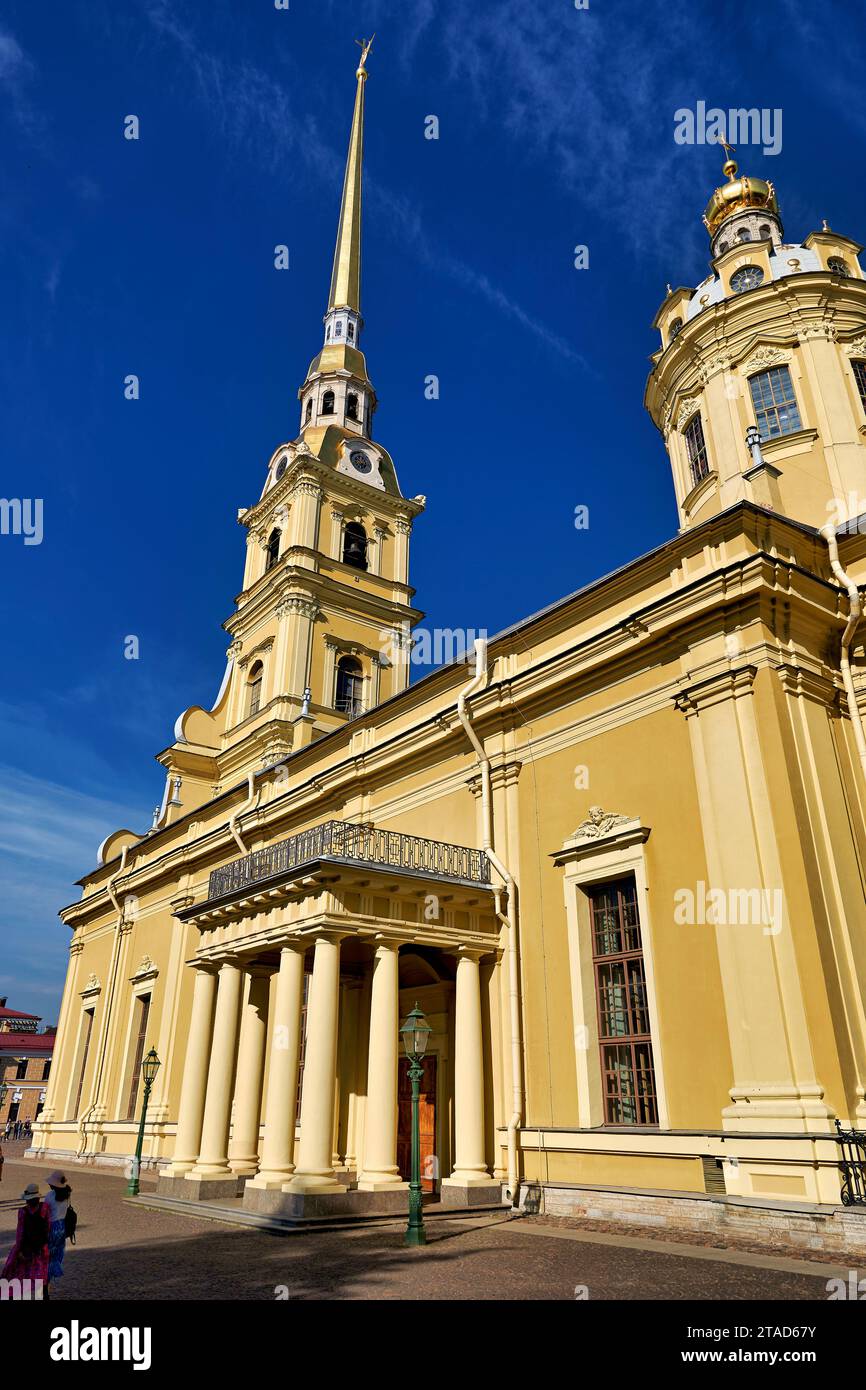 St. Petersburg Russia. Peter and Paul Cathedral at Peter and Paul Fortress Stock Photo