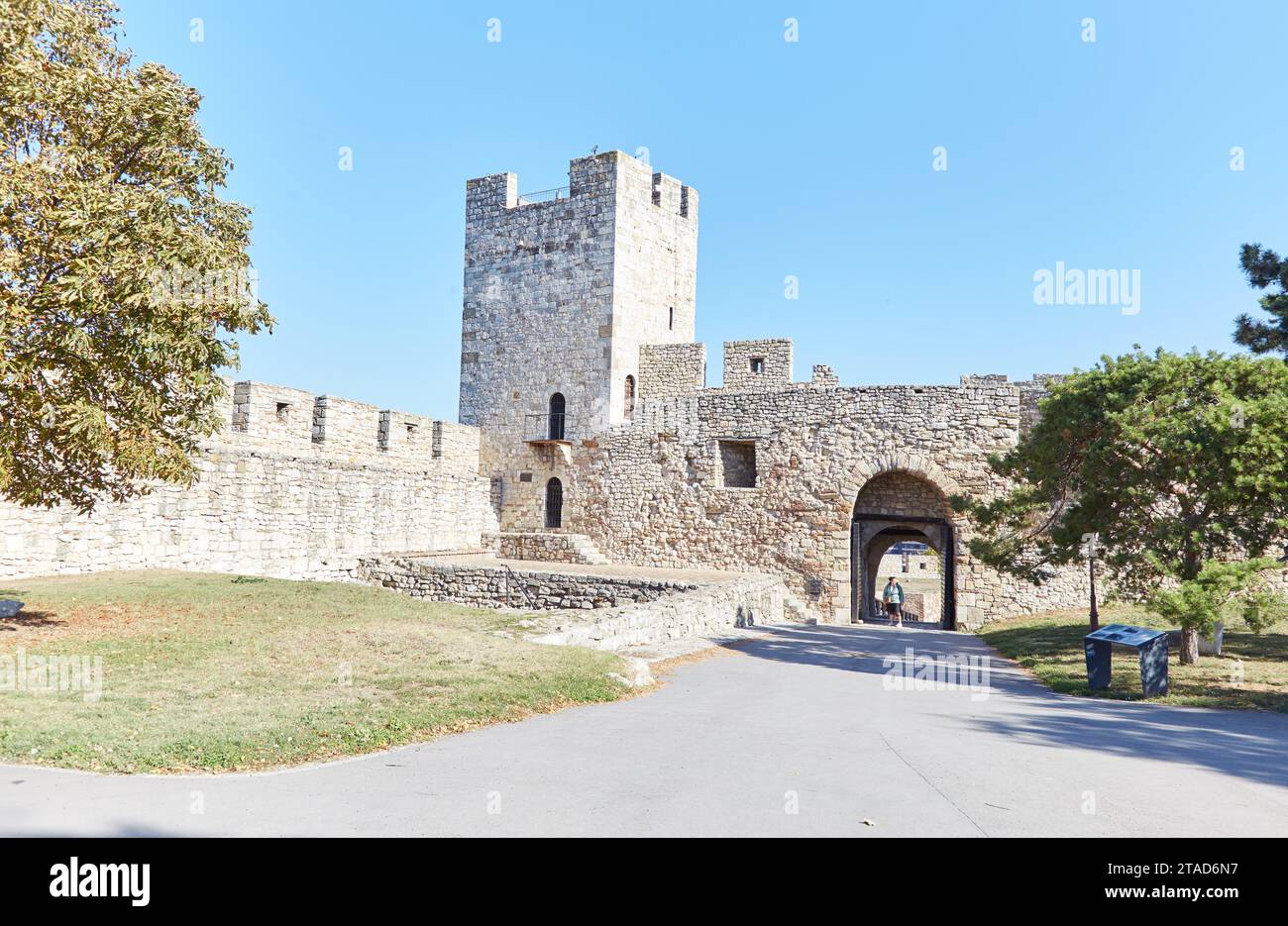 Serbia's Belgrade Fortress, also known as Kalemegdan, has been occupied for thousands of years Stock Photo