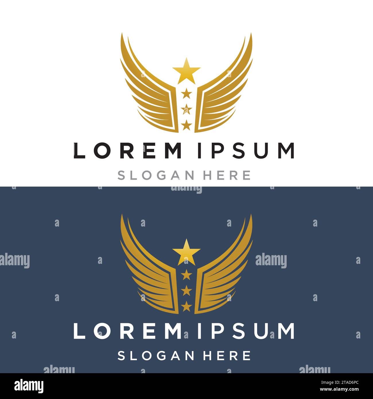 wings gold logo vector illustration template-vector Stock Vector Image ...