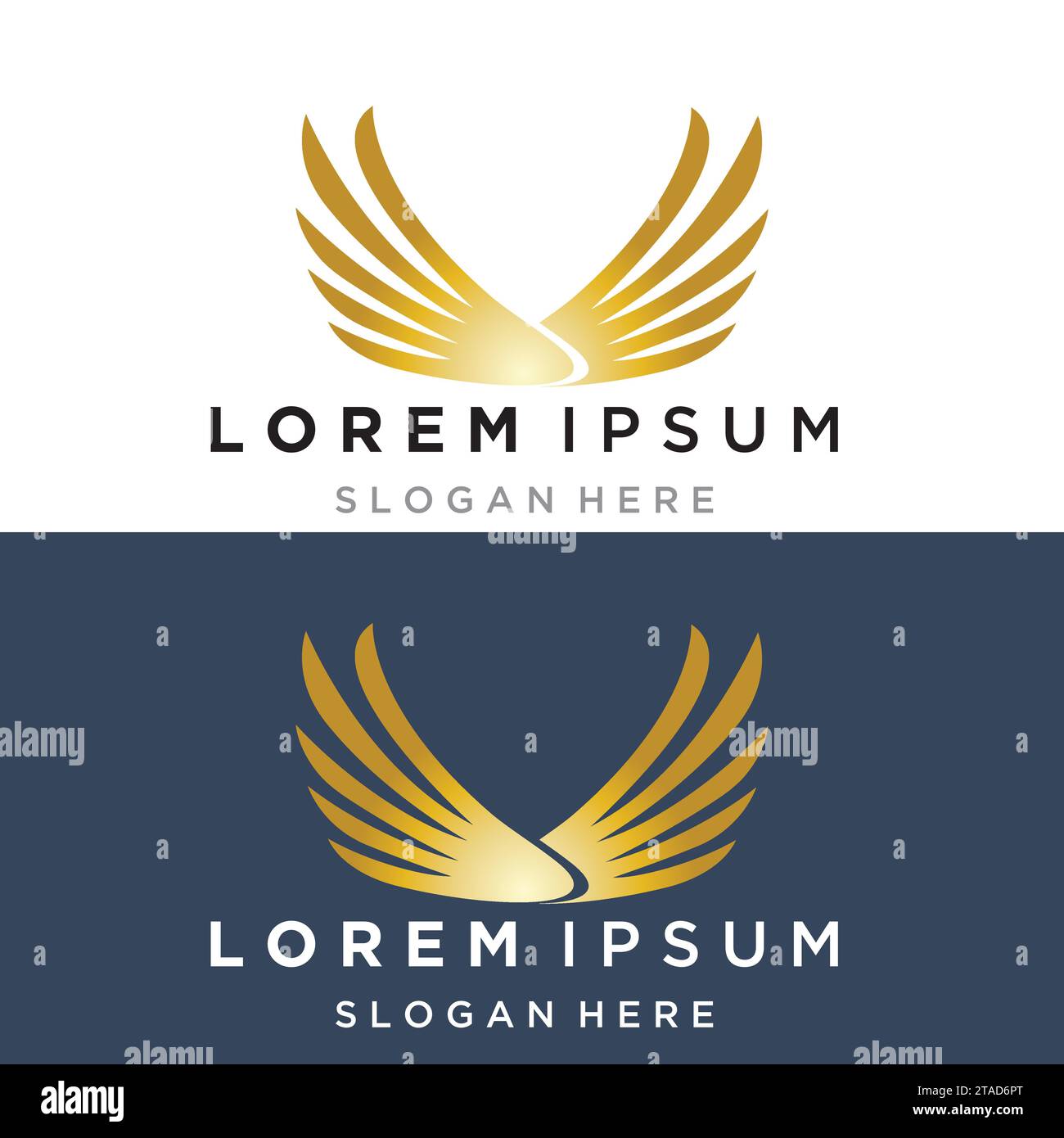 wings gold logo vector illustration template-vector Stock Vector Image ...