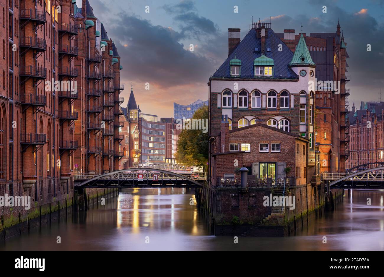 Elegantes Miles Gebiet Hamburg Fotosnull