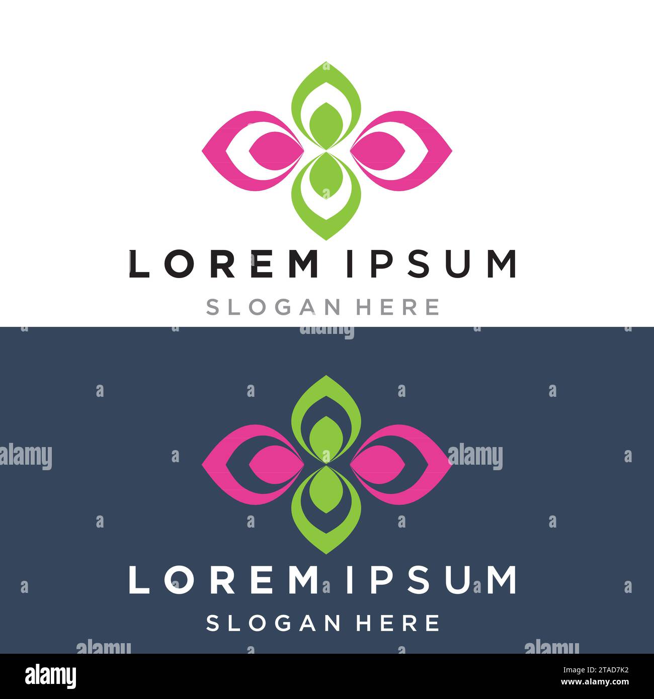 Flower logo. The circular logo. Logo of the flower. Stylized flower