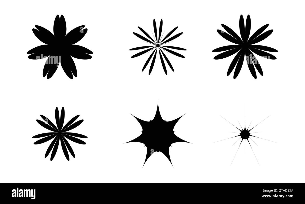 Set Of Star Vector Shapes. Stock Vector