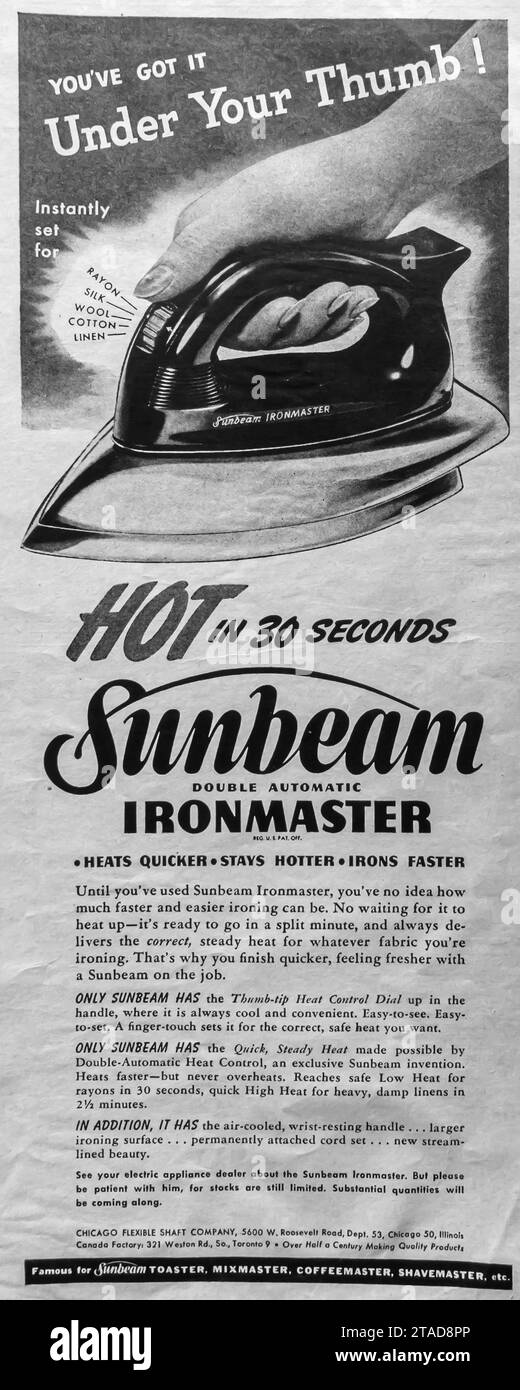 Sunbeam ironmaster hires stock photography and images Alamy