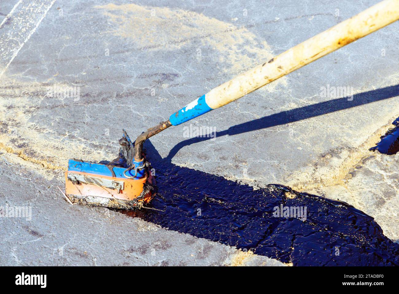 Asphalt cracks will be repaired with bitumen emulsion joint seal