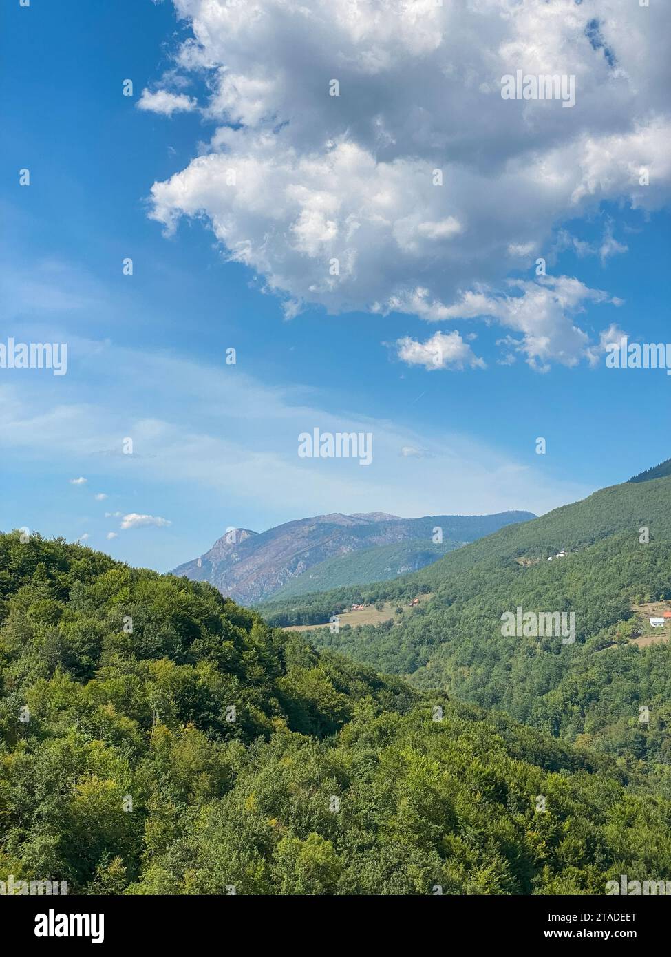 View from Durdevica arc bridge. Beautiful view over Tara river Montenegro Stock Photo