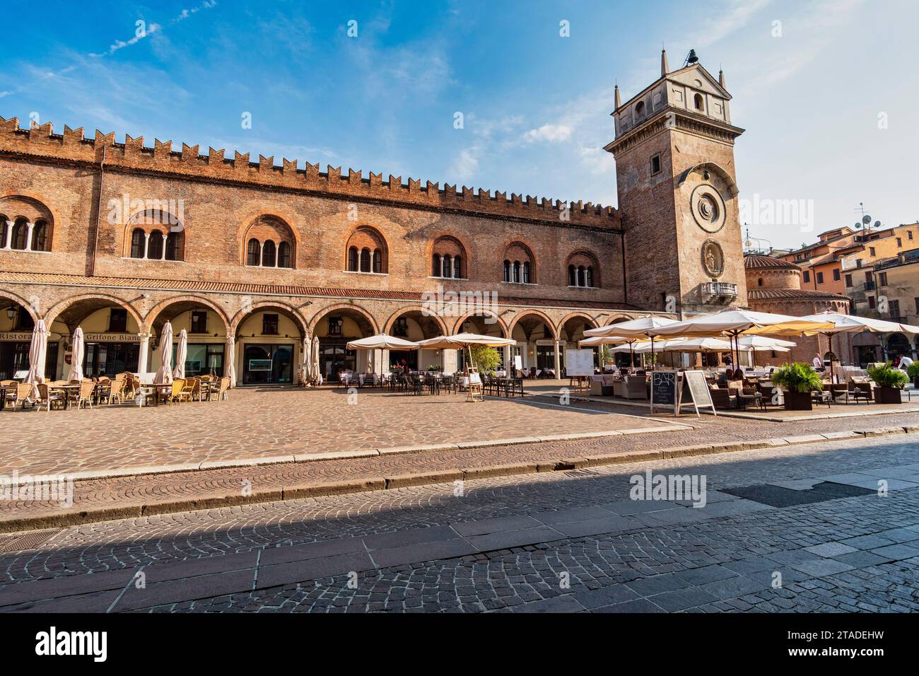 Torre dell'Orologio, Piazza delle Erbe, Mantua, Lombardy, Italy Stock Photo