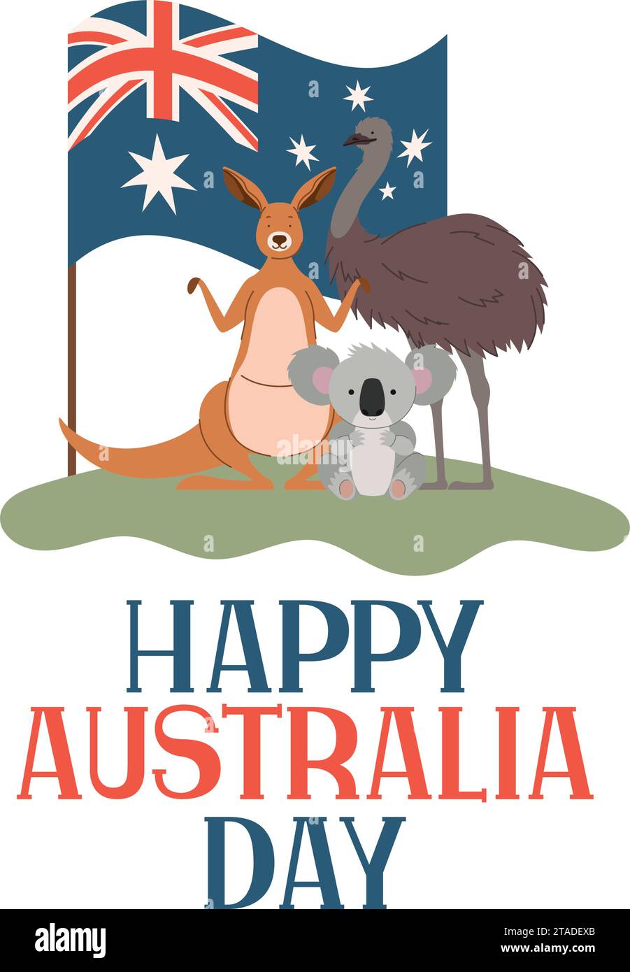 australia day lettering with animals Stock Vector Image & Art - Alamy