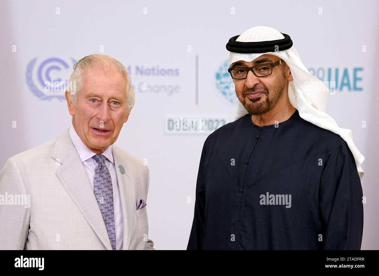 King Charles Iii With Mohammed Bin Zayed Al Nahyan President Of The United Arab Emirates At A