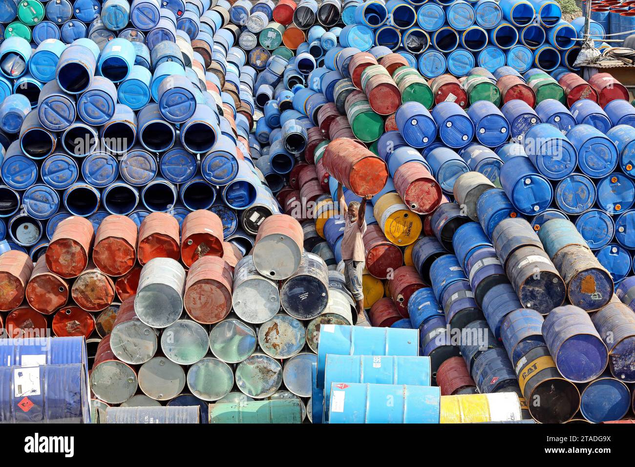 colorful-barrels-oil-drums-hi-res-stock-photography-and-images-alamy