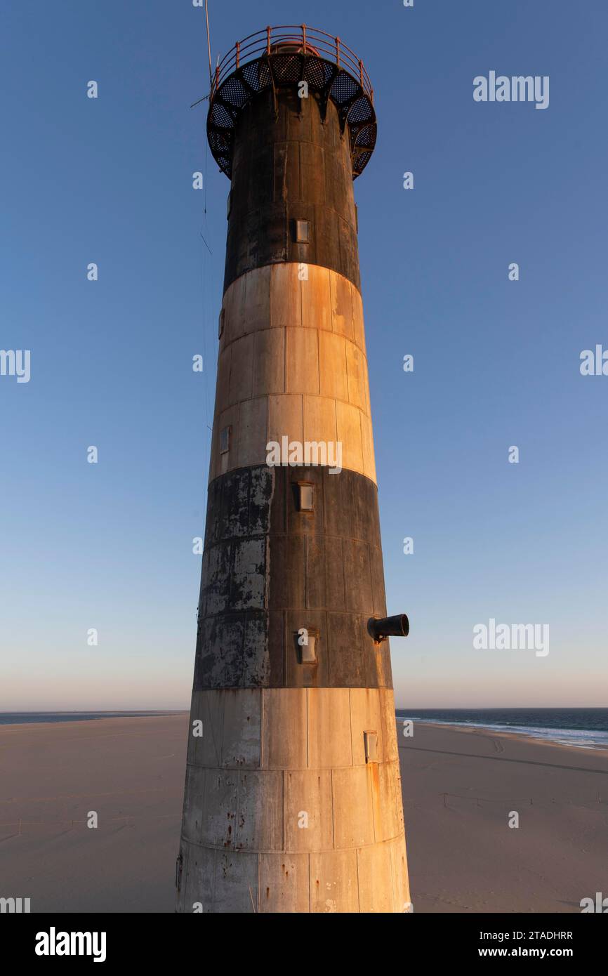 Pelican Point lighthouse, Walvis Bay, Erongo, Namibia Stock Photo Alamy