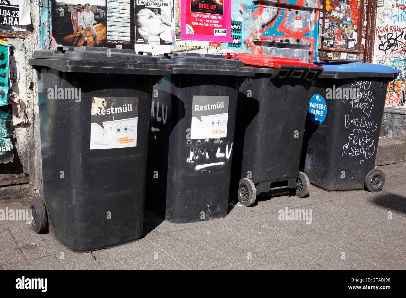 Rubbish bins standing on hi-res stock photography and images - Alamy