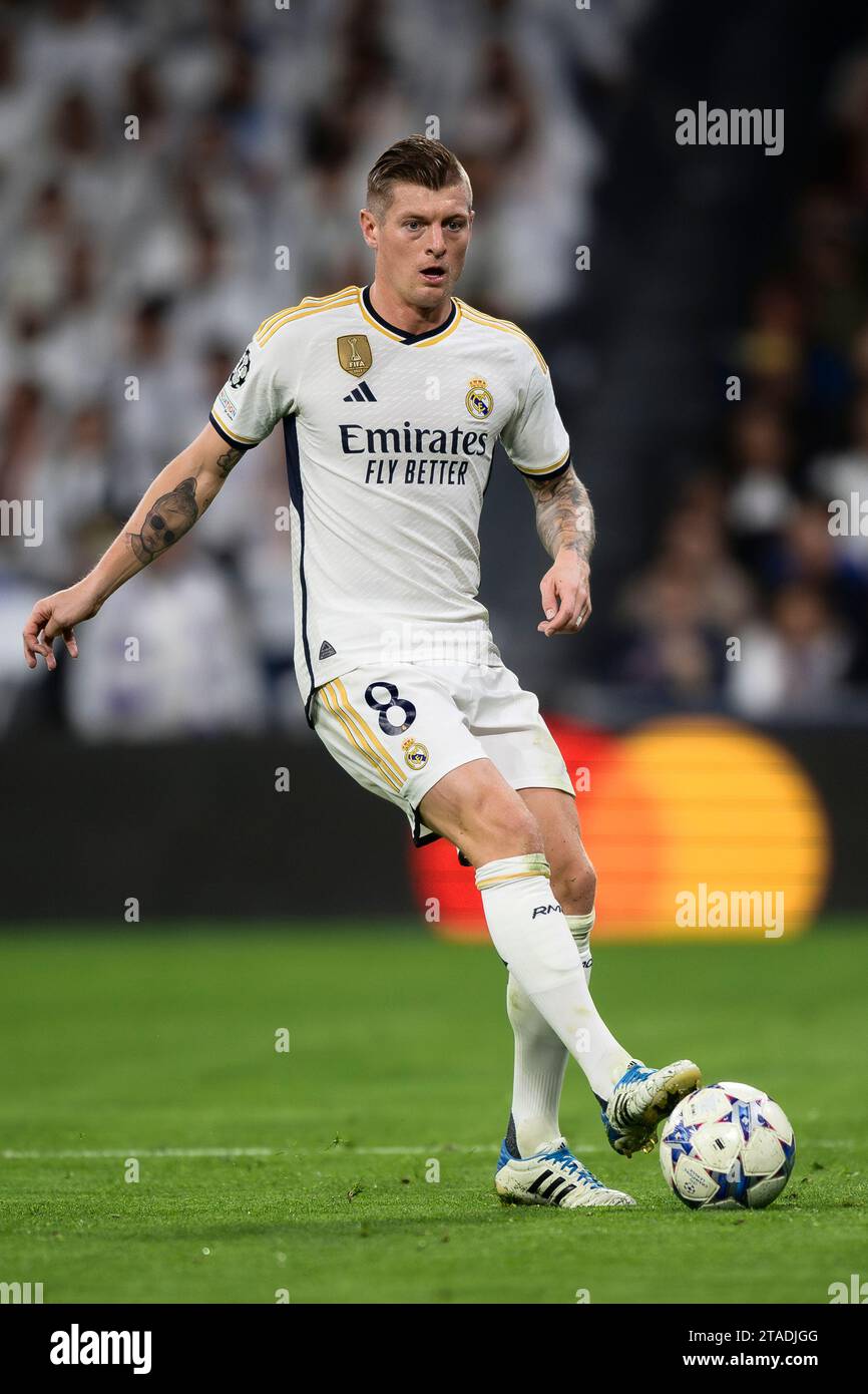 Milan, Italy. 29 November 2023. Toni Kroos of Real Madrid CF in action during the Serie A football match between Real Madrid CF and SSC Napoli. Credit: Nicolò Campo/Alamy Live News Stock Photo