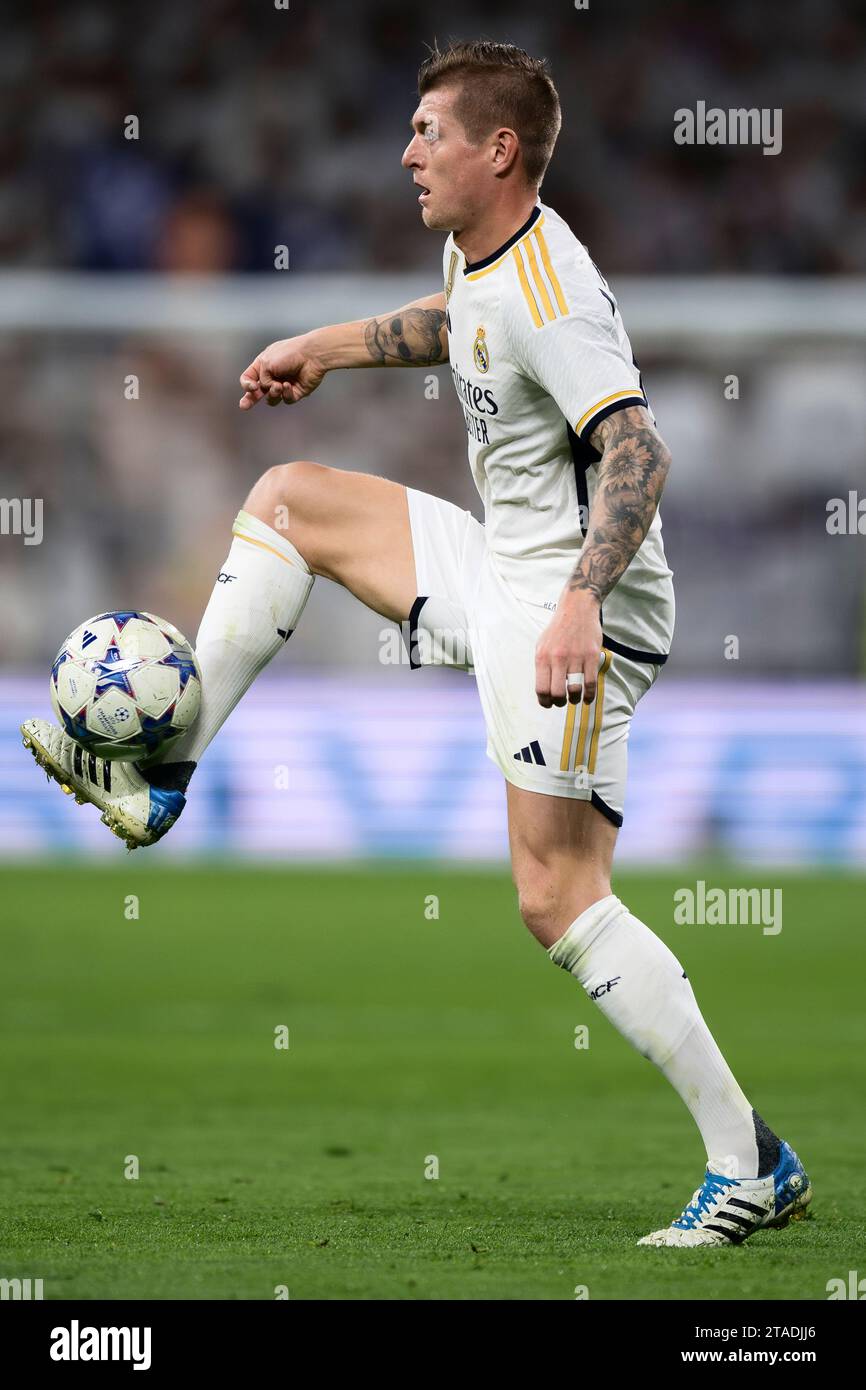 Milan, Italy. 29 November 2023. Toni Kroos of Real Madrid CF in action during the Serie A football match between Real Madrid CF and SSC Napoli. Credit: Nicolò Campo/Alamy Live News Stock Photo