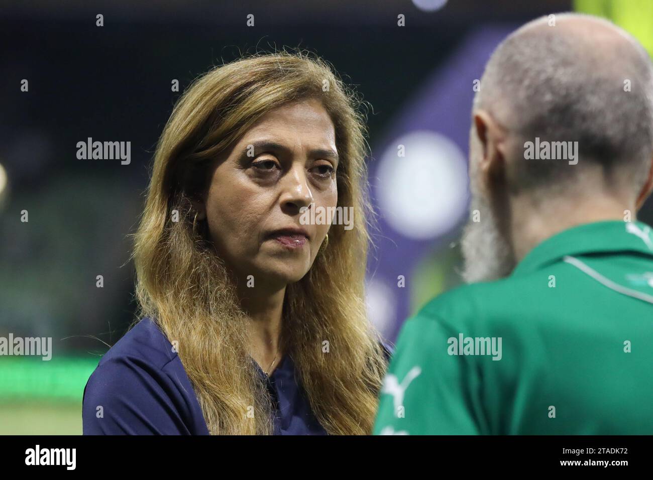 President of Palmeiras, Leila Pereira before the match against América