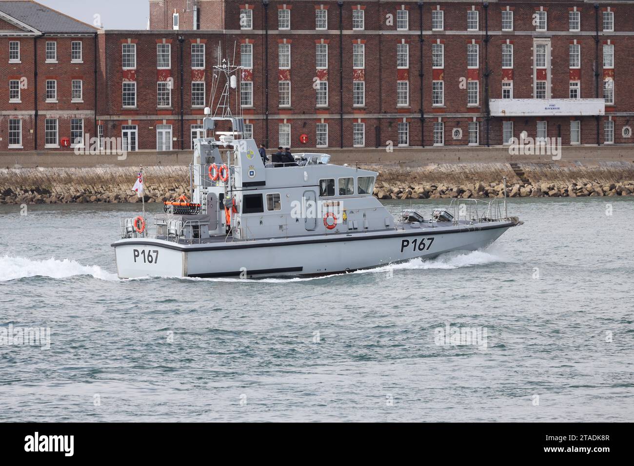 The Royal Navy P2000 class fast training boat HMS EXPLOIT (P167